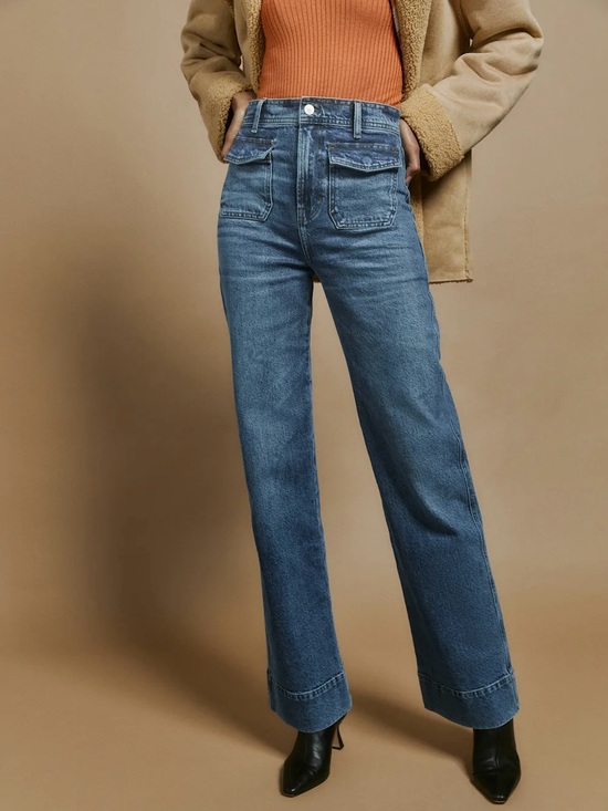 Reformation Denim - Reformation Layla High Rise Trouser Jeans in Cove Size 28